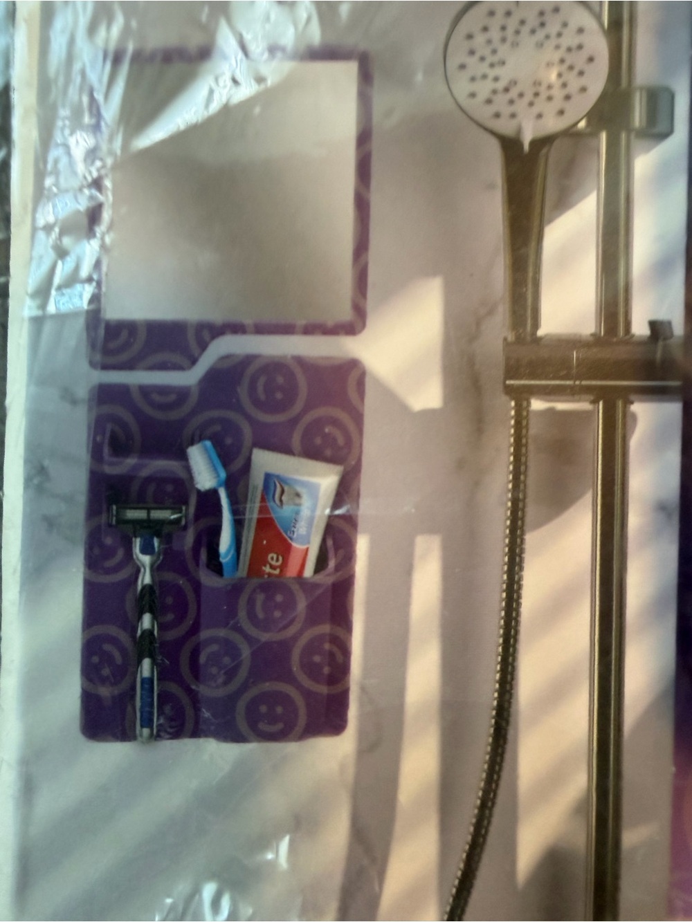 Stick-On Mirror & Shower Caddy Set. - Picture 5 of 5